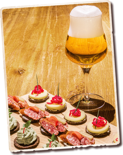 Würzburger Bierprobe Brotzeitplatte